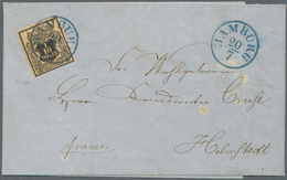 Hannover - Marken Und Briefe: 1855, Wappen 1/10 Thaler, Engmaschiger Netzunterdruck In Orange, Farbf - Hanover