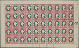 Helgoland - Marken Und Briefe: 1875, QV 3 F /5 Pf. In Besserer B-Farbe Lebhaftlilakarmin/grün Im KOM - Héligoland