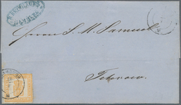 Mecklenburg-Schwerin - Marken Und Briefe: 1864, 3 S. Gelblichorange, Kleines Format Mit Schmalem Wei - Mecklenburg-Schwerin