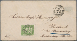 Mecklenburg-Strelitz - Besonderheiten: 1854, "incoming Mail" Aus Der Schweiz Mit 40 Rappen Grün Entw - Mecklenburg-Strelitz