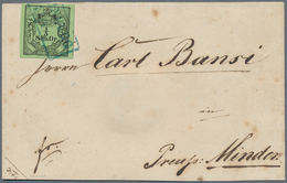 Oldenburg - Marken Und Briefe: 1852: ⅓ Sgr. Schwarz Auf Grün In Frischer Farbe Allseits Breitrandig, - Oldenbourg