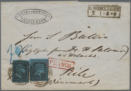 Preußen - Marken Und Briefe: 1850, 2 Sgr (2) Beide Leicht Angeschnitten Gestempelt "462" Und R2 "GAR - Other & Unclassified