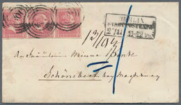 Preußen - Marken Und Briefe: 1858, 1 Sgr. Rosa, Waagerechter 3er-Streifen Vom Linken Rand Mit Reihen - Sonstige & Ohne Zuordnung