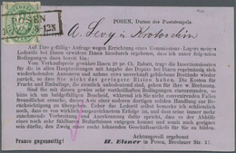 Preußen - Marken Und Briefe: 1861, Oktagon-Ausgabe 4 Pf. Hellgrün Mit Ra2 "POSEN 16/12" Auf Vordruck - Autres & Non Classés