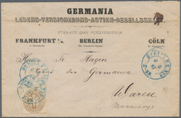 Preußen - Marken Und Briefe: 1867, 3 Sgr. Ockerbraun Auf Vordruck-Firmenumschlag "GERMANIA LEBENS-VE - Sonstige & Ohne Zuordnung