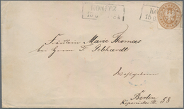 Preußen - Ganzsachenausschnitte: 1861, Ganzsache-Ausschnitt Ovalausgabe 3 Sgr. Braun Mit Überdruck O - Autres & Non Classés