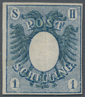 Schleswig-Holstein - Marken Und Briefe: 1850, 1 S Preußischblau Ungebraucht Ohne Gummi, Vollrandig U - Other & Unclassified