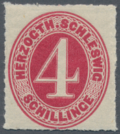 Schleswig-Holstein - Marken Und Briefe: 1864, 4 Schilling Karminrot Postfrisch, Die Marke Hat Tadell - Altri & Non Classificati