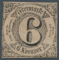 Thurn & Taxis - Marken Und Briefe: 1852, Freimarke 6 Kr. Auf Graurot Mit Normalem "t", Ungebraucht O - Otros & Sin Clasificación