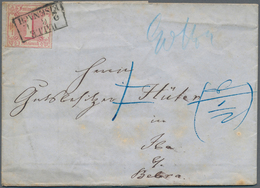 Thurn & Taxis - Marken Und Briefe: 1863, 1 Sgr Karminrot Entwertet Mit BAHNPOST-Stempel "HALLE-EISEN - Andere & Zonder Classificatie