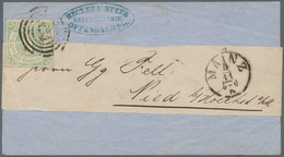 Thurn & Taxis - Marken Und Briefe: 1866, 1 Kr. Grün, Farbig Durchstochen, Seltene Einzelfrankatur Au - Andere & Zonder Classificatie