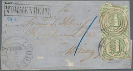 Thurn & Taxis - Landpoststempel: 1859 (Markenausgabe), MOMMENHEIM, Ra 1 Schwarz Nebengesetzt Auf Fal - Other & Unclassified