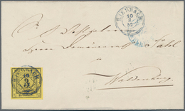 Württemberg - Marken Und Briefe: 1852/1853, Drei Briefe Mit 3 Kr. Schwarz Auf Gelb: Zwei übereinande - Altri & Non Classificati