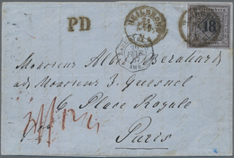 Württemberg - Marken Und Briefe: 1852, 18 Kr Schwarz A. Grauviolett, Type I, Allseits Breitrandig, A - Other & Unclassified