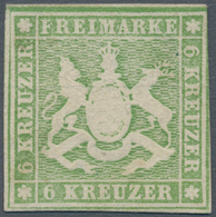 Württemberg - Marken Und Briefe: 1857, Freimarke Wappen, Gut Geschnittenes Exemplar Ungebraucht Mit - Other & Unclassified