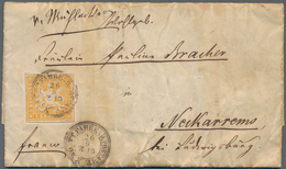 Württemberg - Marken Und Briefe: 1860. Faltbrief Mit Vollem Inhalt, Geschrieben In Bruchsal, Baden. - Other & Unclassified