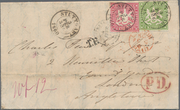 Württemberg - Marken Und Briefe: 1860, 6 Kr Grün, Allseits Vollrandig, Und 9 Kr Karmin, Dreiseits Vo - Other & Unclassified