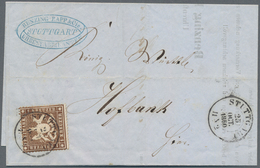 Württemberg - Marken Und Briefe: 1860, 1 Kr. Braun, Dickes Papier, Farbtiefes Und Gut Gezähntes Exem - Other & Unclassified