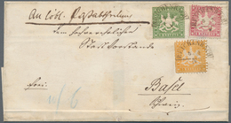 Württemberg - Marken Und Briefe: EINMALIGE 18 KREUZER-3 FARBEN MISCHFRANKATUR IN DIE SCHWEIZ. 1861 A - Other & Unclassified