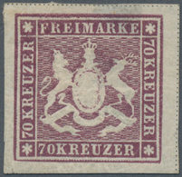 Württemberg - Marken Und Briefe: 1873, Wappen 70 Kr. Braunlila, Erste Auflage Mit Einfachen Linien, - Other & Unclassified