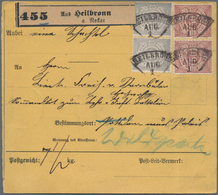 Württemberg - Marken Und Briefe: 1890, 20 Pf Ultramarin U. 50 Pf Lebhaftbraunrot, Je Als Waagerechte - Other & Unclassified