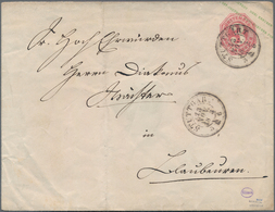 Württemberg - Ganzsachen: 1862, 3 Kr Hellrötlichkarmin Ganzsachenumschlag Im Großformat, Klappenstem - Other & Unclassified