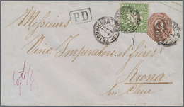 Württemberg - Ganzsachen: 1864, 9 Kr Gelbbraun Ganzsachenumschlag Mit Zfr. 6 Kr Olivgrün Von FRIEDRI - Other & Unclassified