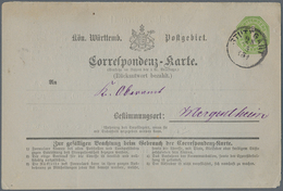 Württemberg - Ganzsachen: 1873, 1 Kreuzer Doppelkarte Mit Privatem Zudruck Der "W. Kohlhammer Buchdr - Otros & Sin Clasificación