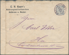 Württemberg - Ganzsachen: 1897, Privatumschlag 20 Pf Blau "Knorr's Nahrungsmittelfabriken, Heilbronn - Altri & Non Classificati