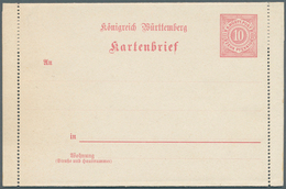 Württemberg - Ganzsachen: 1897, Kartenbrief 10 Pf, Grobe Lochung, Ungebraucht, Mi.350.- - Other & Unclassified