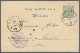 Württemberg - Ganzsachen: STATISTISCHES LANDESAMT: 1902, 5 Pfg. Doppel-Ganzsachenkarte Mit Gestempel - Other & Unclassified