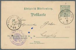 Württemberg - Ganzsachen: STATISTISCHES LANDESAMT: 1902, 5 Pfg. Doppel-Ganzsachenkarte Mit Gestempel - Otros & Sin Clasificación