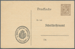 Württemberg - Ganzsachen: 1916, Doppelkarte 3+5 Pf Amtl. Verkehr (Viehzwischenzählung 1916), Ungebra - Sonstige & Ohne Zuordnung