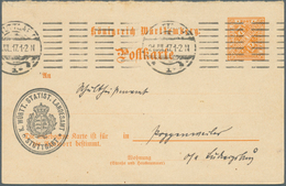 Württemberg - Ganzsachen: 1917, Fragekarte 7 1/2 Pf Amtl. Verkehr, Gebraucht Ab "Stuttgart 21.7.17". - Other & Unclassified