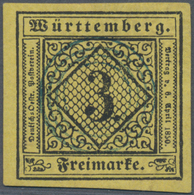 Württemberg - Stumme Stempel: 1851, Tübingen Stummer Kleiner Blauer Vierkreis-Stempel Zentrisch Auf - Altri & Non Classificati