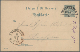 Württemberg - Bahnpost: RISSTISSEN 8/9 (1901) Sehr Seltener Segmentstempel Aussergewöhnlich Spät Ver - Altri & Non Classificati