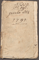 Württemberg - Besonderheiten: „Porto Buch 1791” (Jan.-Dez.) Der Poststation ILSFELD Mit Hochinteress - Sonstige & Ohne Zuordnung