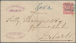 Norddeutscher Bund - Stempel: 1868, LEIPZIG-BERLIN, Auf NDP Sehr Seltener Blauer L3 (lt. KBHW- B 57b - Other & Unclassified