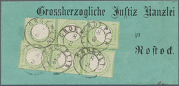 Deutsches Reich - Brustschild: 1872, Kleiner Schild 1/3 Gr. Grün Sechsmal Auf Vordruck-Insinuationsd - Neufs