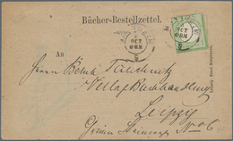 Deutsches Reich - Brustschild: 1872, Kleiner Schild 1/3 Gr. Hellgrün Als Einzelfrankatur Auf Vordruc - Unused Stamps