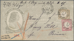 Deutsches Reich - Brustschild: 1872, PAKETBEGLEIT-ZIERBRIEF, Kleiner Schild 1 Gr. Karmin Und 5 Gr. O - Nuovi