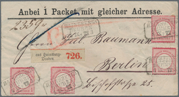 Deutsches Reich - Brustschild: 1872, Kleiner Schild 3x 1 Gr Karmin Und Einmal Großer Schild 1 Gr. Ka - Ongebruikt
