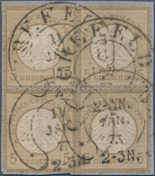 Deutsches Reich - Brustschild: 1872, Kleiner Schild 5 Gr Braunocker Im Viererblock Mit Hufeisen-St. - Unused Stamps