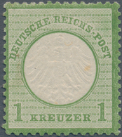 Deutsches Reich - Brustschild: 1872 Kleiner Schild 1 Kreuzer Grün In POSTFRISCH Mit Fotoattest Henni - Ongebruikt