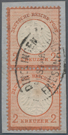 Deutsches Reich - Brustschild: 1872, Kl. Schild 2 Kr Orangerot Im Paar Mit Postablagest. "DINGLINGEN - Ungebraucht