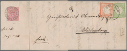 Deutsches Reich - Brustschild: 1873, Kl. Schild 2 Kr. Rot Und Gr. Schild 1 Kr. Hellgrün Als ZWEILÄND - Neufs