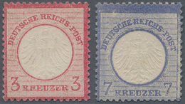 Deutsches Reich - Brustschild: 1872, Freimarke 3 Kr Und 7 Kr Mit Kleinem Brustschild, Beide Marken M - Ungebraucht