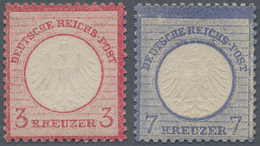 Deutsches Reich - Brustschild: 1872, Freimarke 3 Kr Und 7 Kr Mit Kleinem Brustschild, Beide Marken M - Ongebruikt