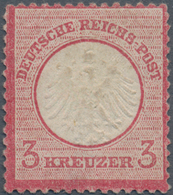 Deutsches Reich - Brustschild: 1872 Kleiner Schild 3 Kreuzer Kamin Ungebraucht Mit Originalgummi, Fo - Neufs