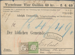 Deutsches Reich - Brustschild: 1872, Kleiner Schild 18 Kr. Und Großer Schild 1 Kr. Auf Auslagen-Vord - Neufs